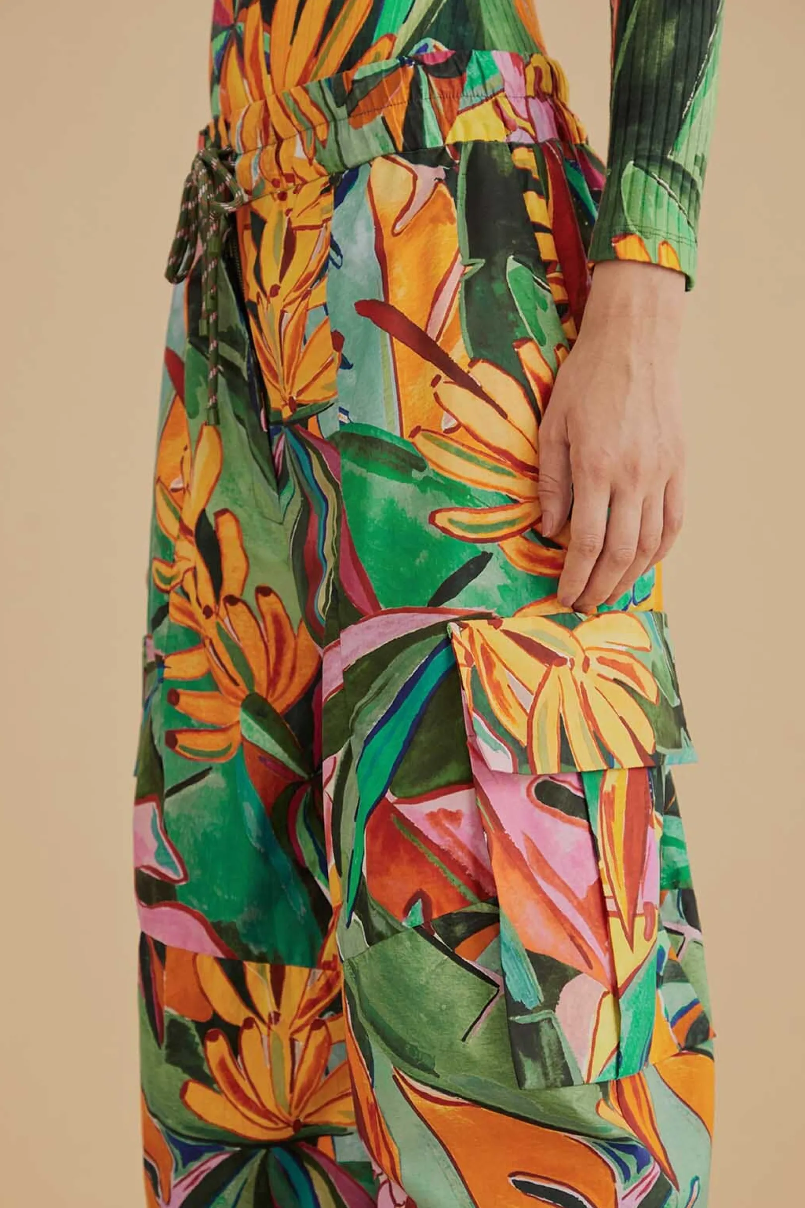 FARM Rio MULTICOLOR BANANA FOLIAGE PANTS Cheap