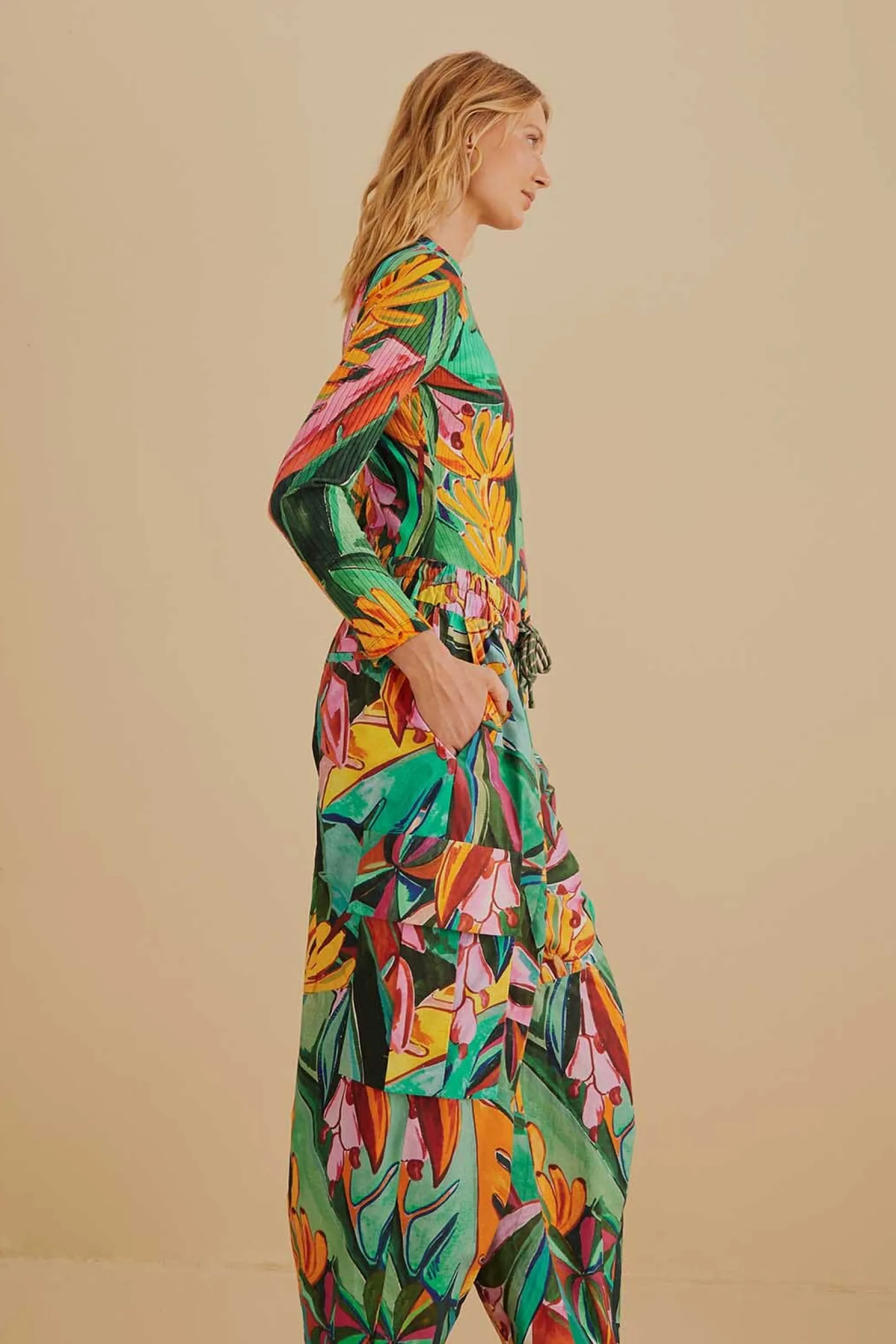 FARM Rio MULTICOLOR BANANA FOLIAGE PANTS Cheap