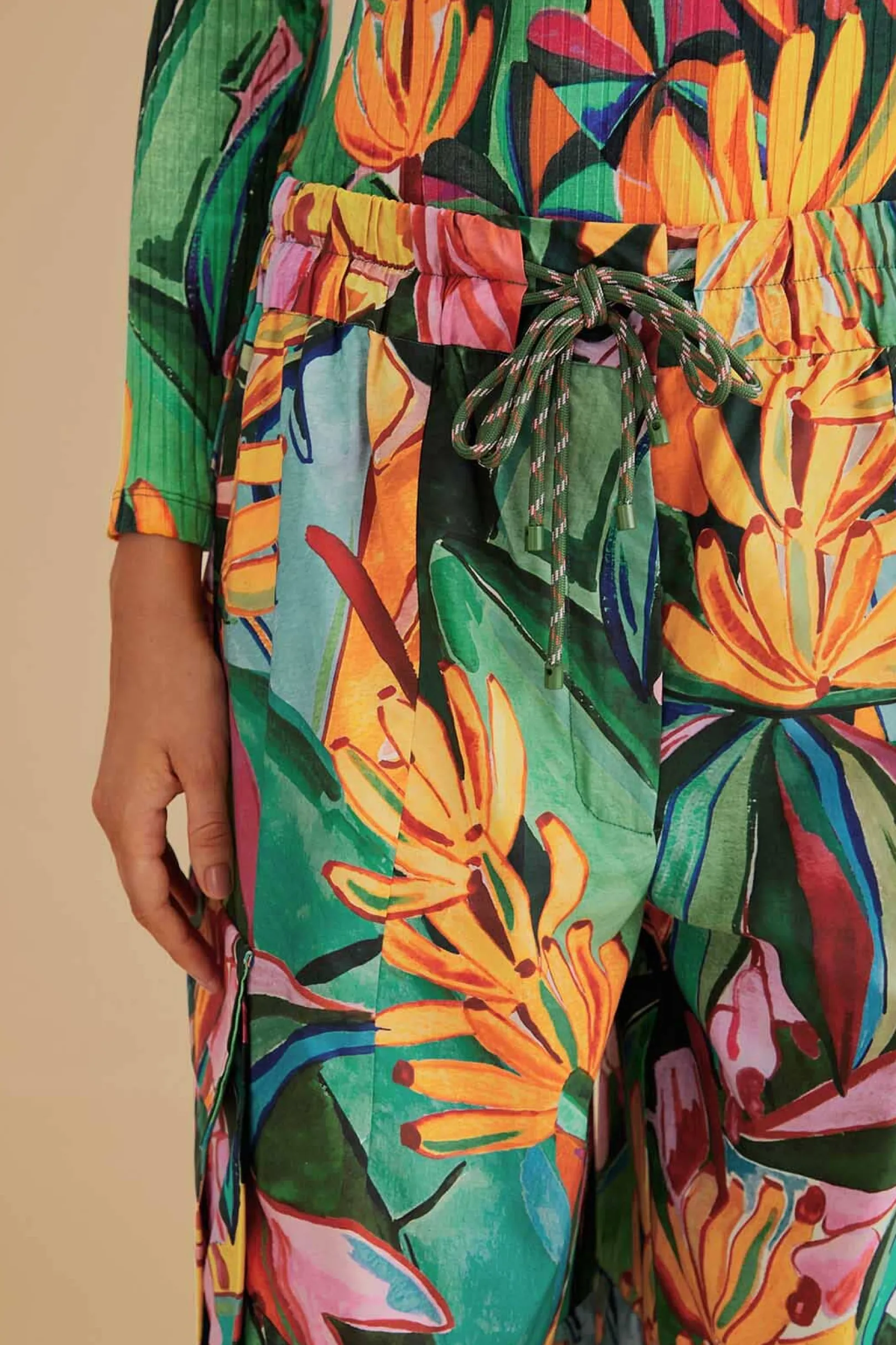 FARM Rio MULTICOLOR BANANA FOLIAGE PANTS Cheap