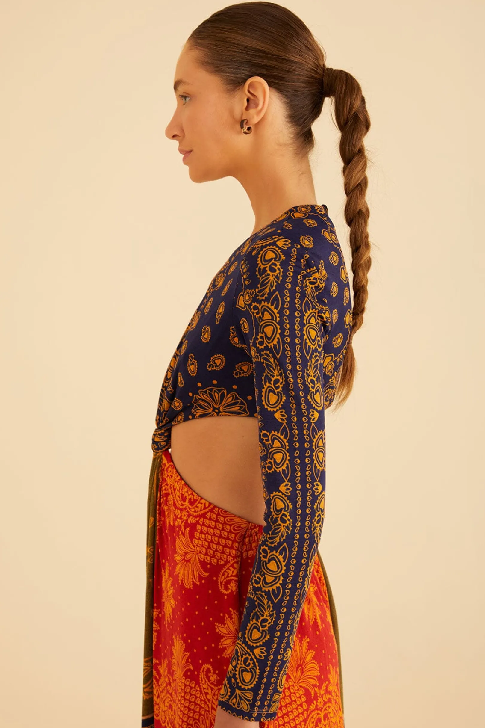 FARM Rio MULTICOLOR BANDANA DREAM CUT OUT MAXI DRESS Outlet