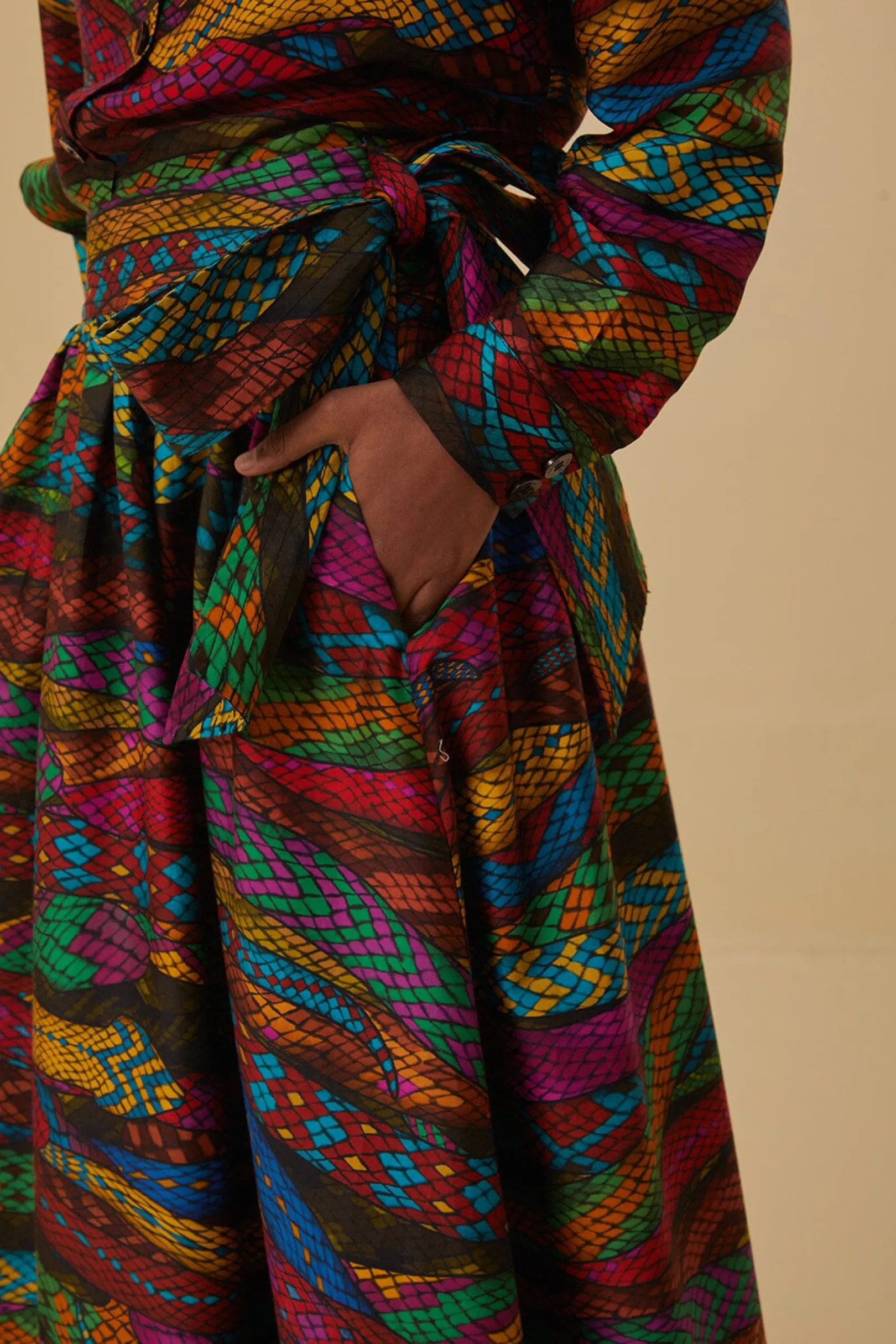 FARM Rio MULTICOLOR MIRAGE MIDI SKIRT Cheap