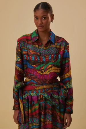 FARM Rio  MULTICOLOR MIRAGE SHIRT LONG SLEEVES Store