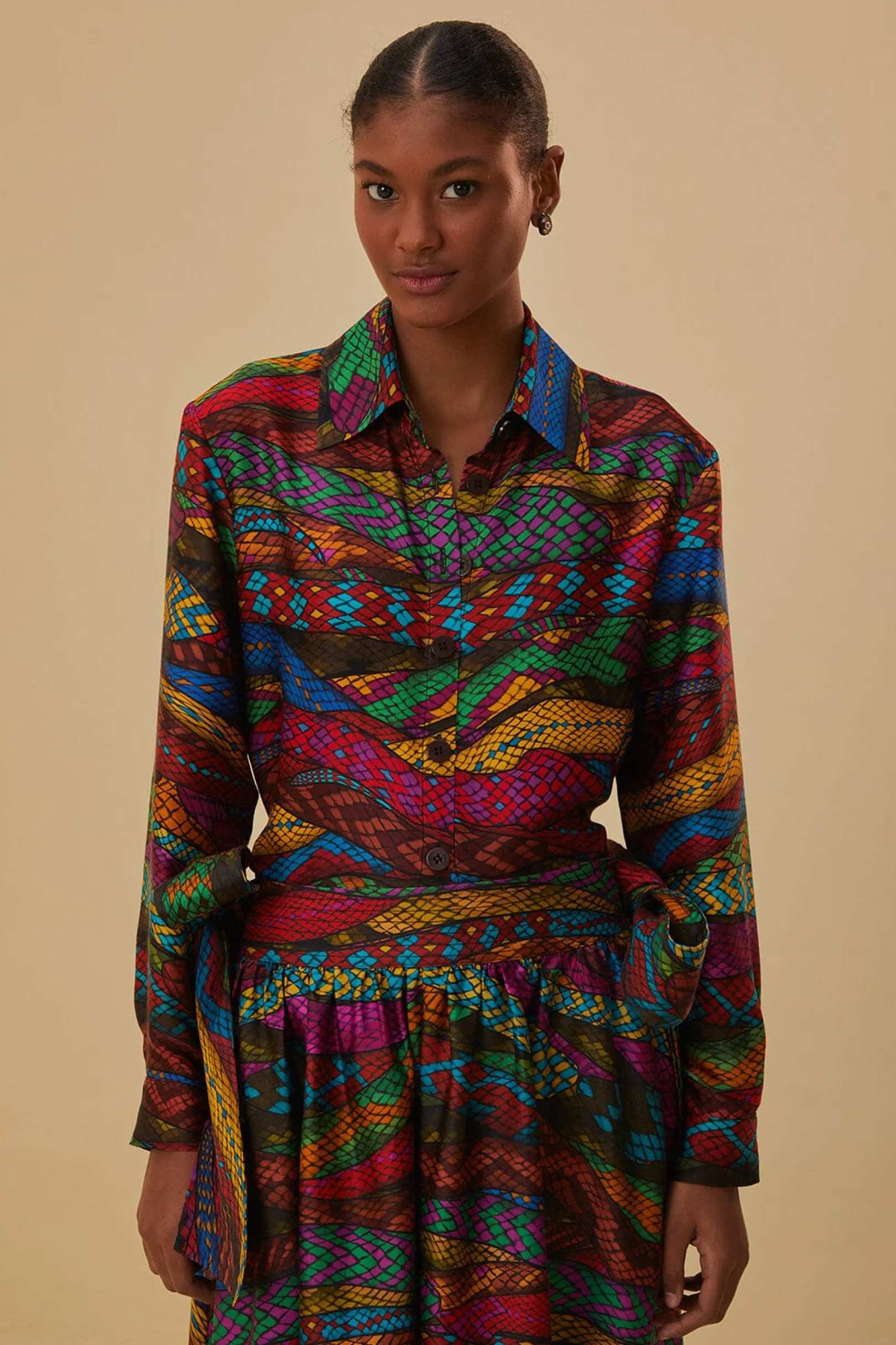 FARM Rio MULTICOLOR MIRAGE SHIRT LONG SLEEVES Store