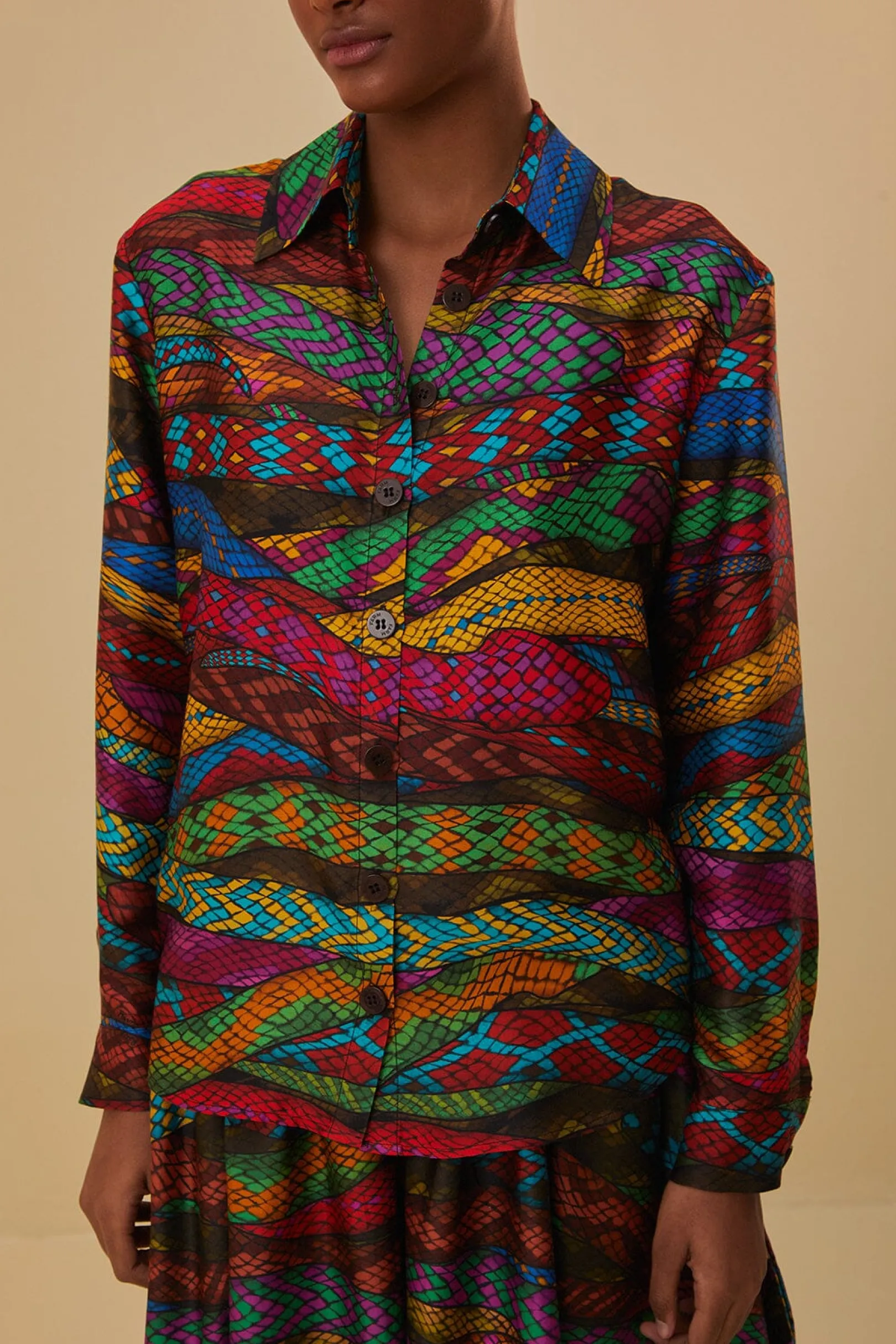 FARM Rio MULTICOLOR MIRAGE SHIRT LONG SLEEVES Store