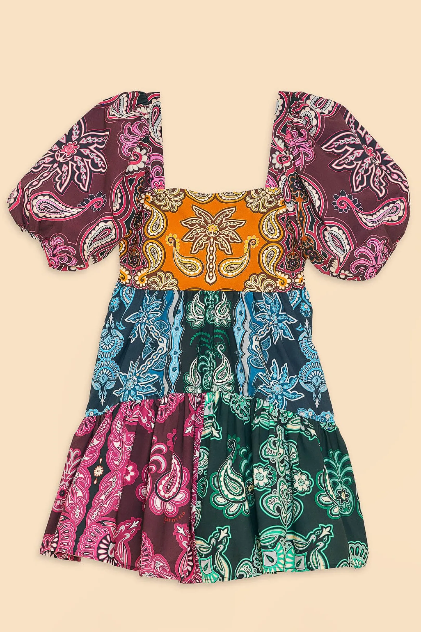 FARM Rio MULTICOLOR SWEET MERMAIDS SHORT SLEEVE MINI DRESS Best