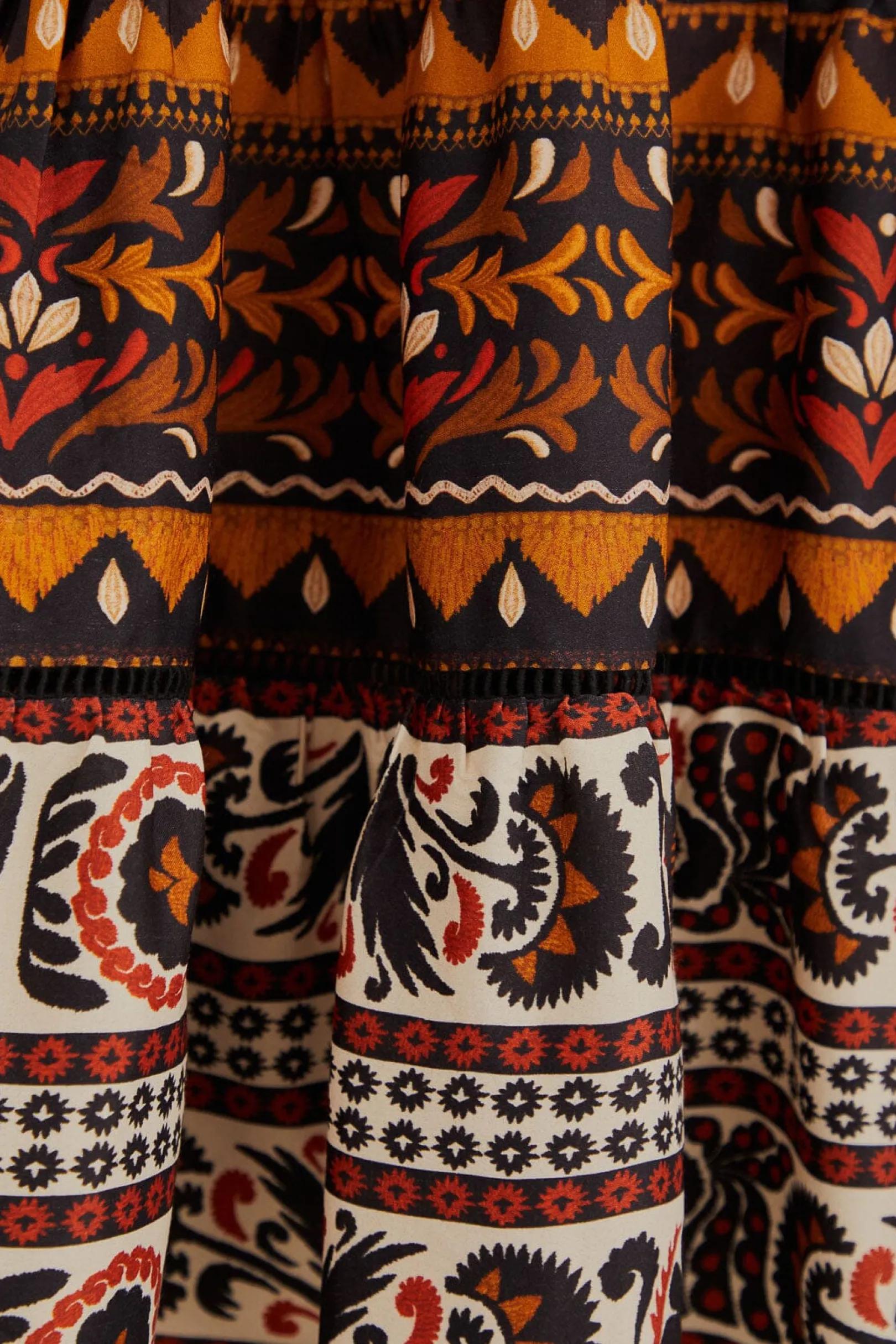 FARM Rio MULTICOLOR TAPESTRY GARDEN HIGH NECK MIDI DRESS Shop