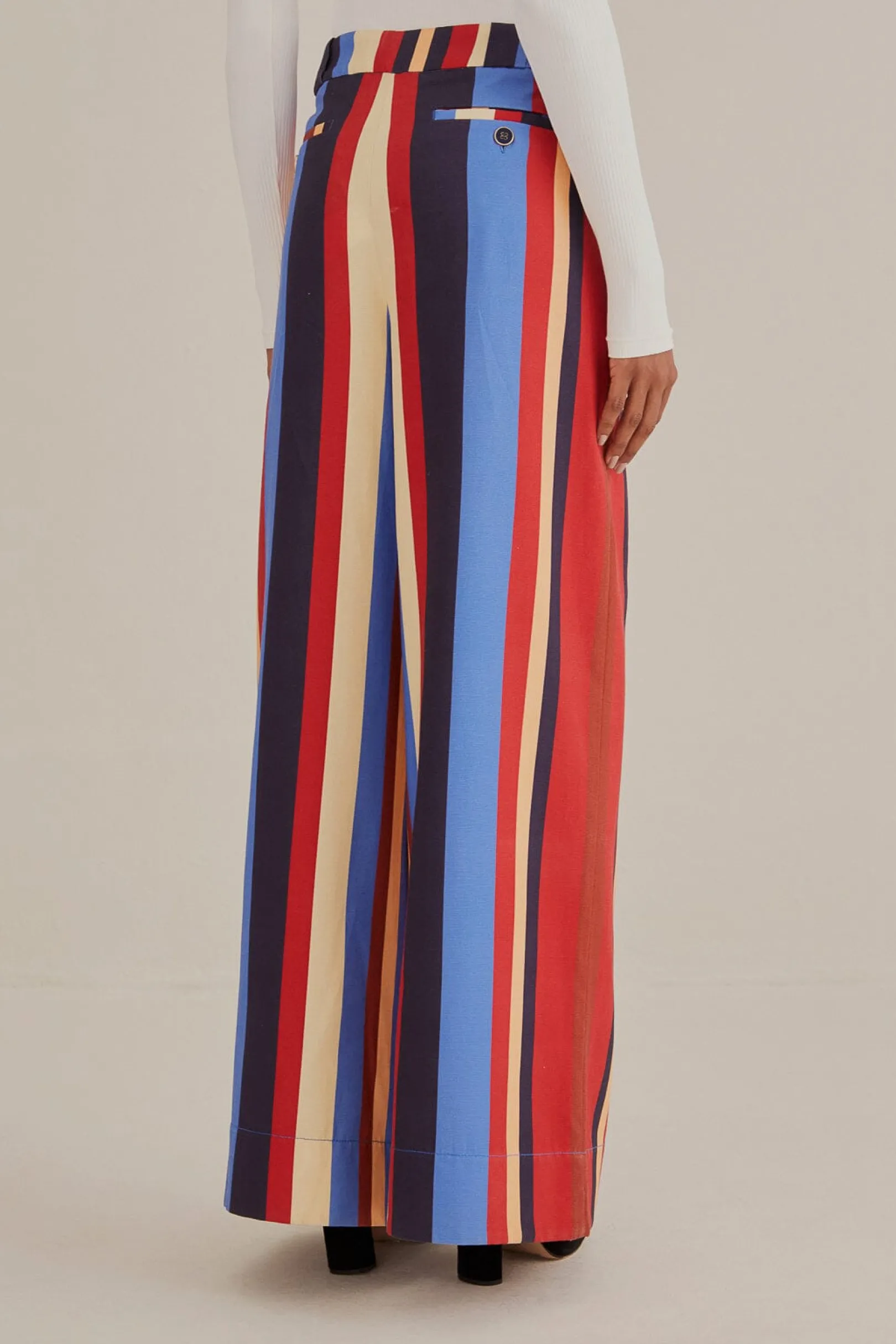 FARM Rio MULTICOLOR WINTER STRIPES TAILORED PANTS Cheap