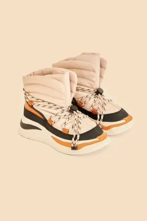 FARM Rio OFF WHITE MATELASSE PUFFY BOOT Cheap