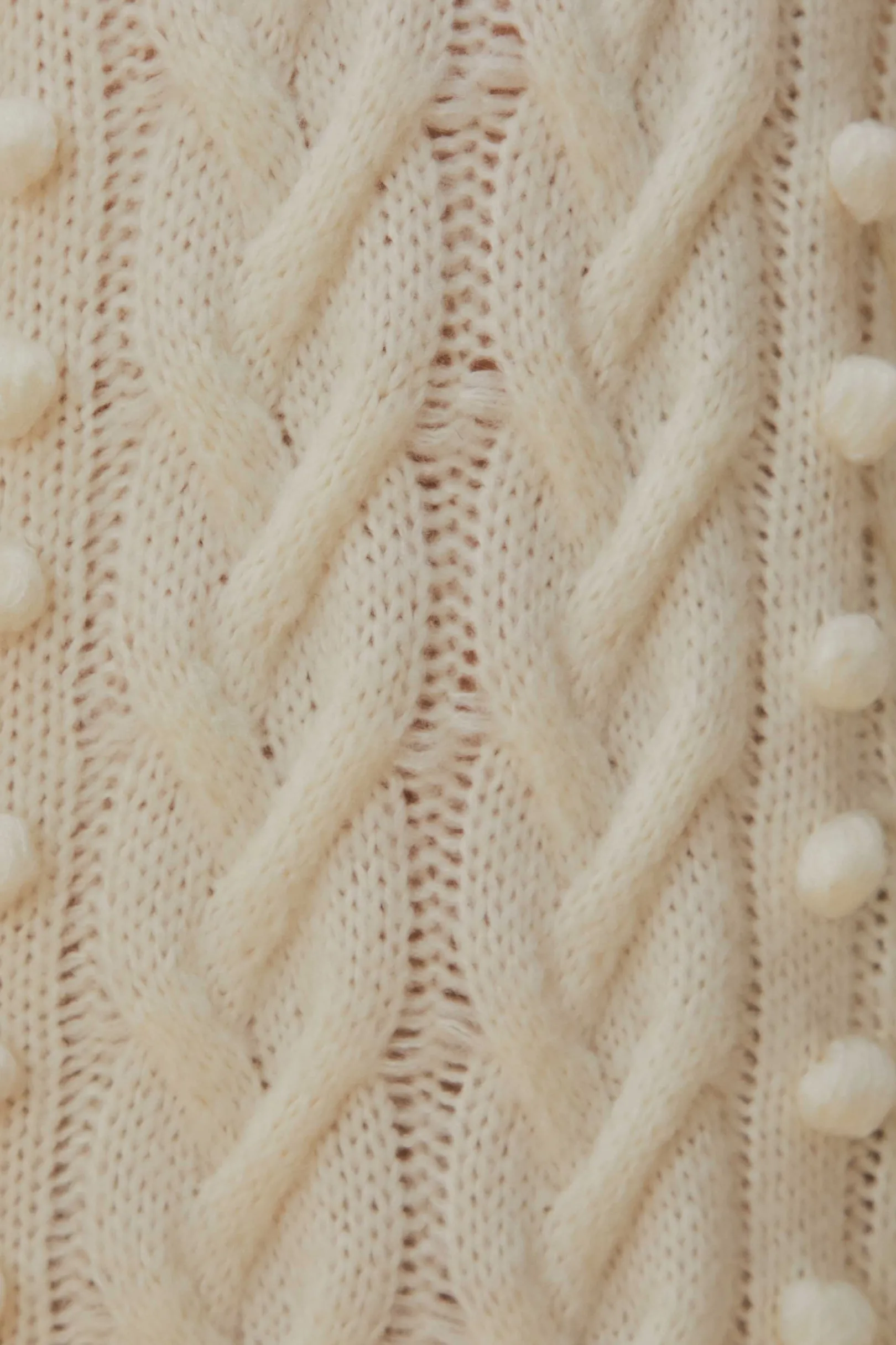FARM Rio OFF-WHITE BRAIDED MIDI SWEATER DRESS Sale