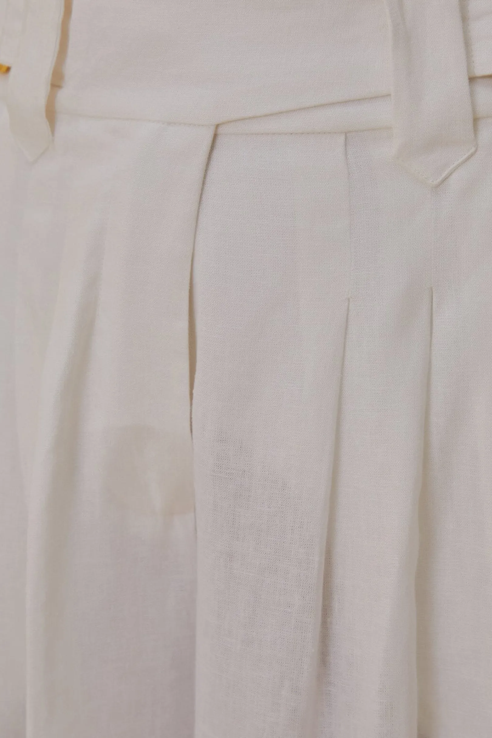 FARM Rio OFF-WHITE LINEN LOW WAIST PANTS Outlet