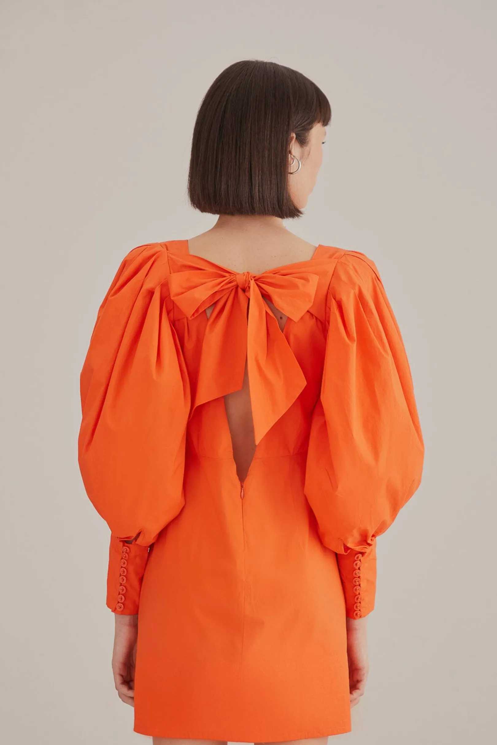 FARM Rio ORANGE OPEN BACK MINI DRESS Store