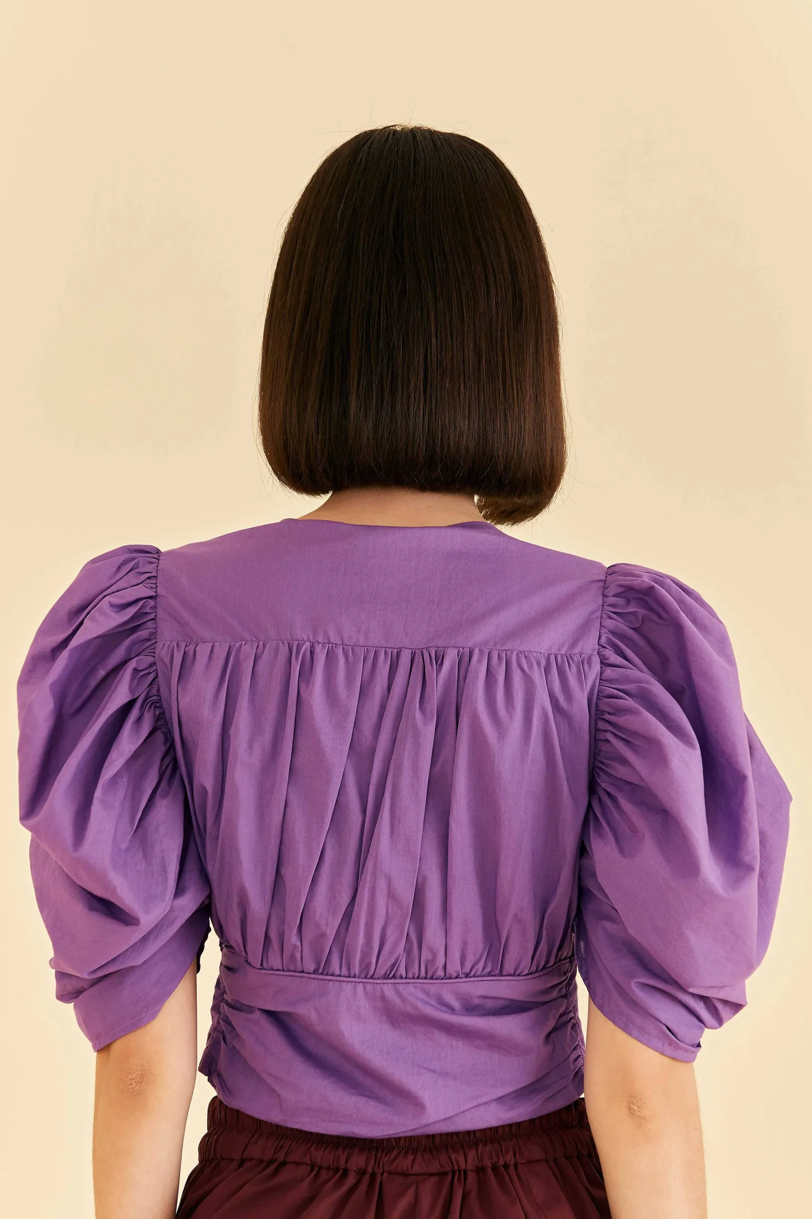 FARM Rio PURPLE CROPPED BLOUSE Fashion