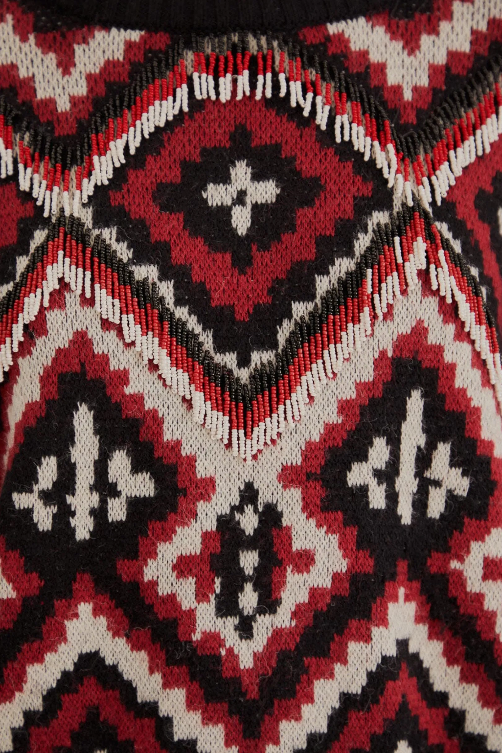 FARM Rio RAUTI BEADED KNIT SWEATER Cheap