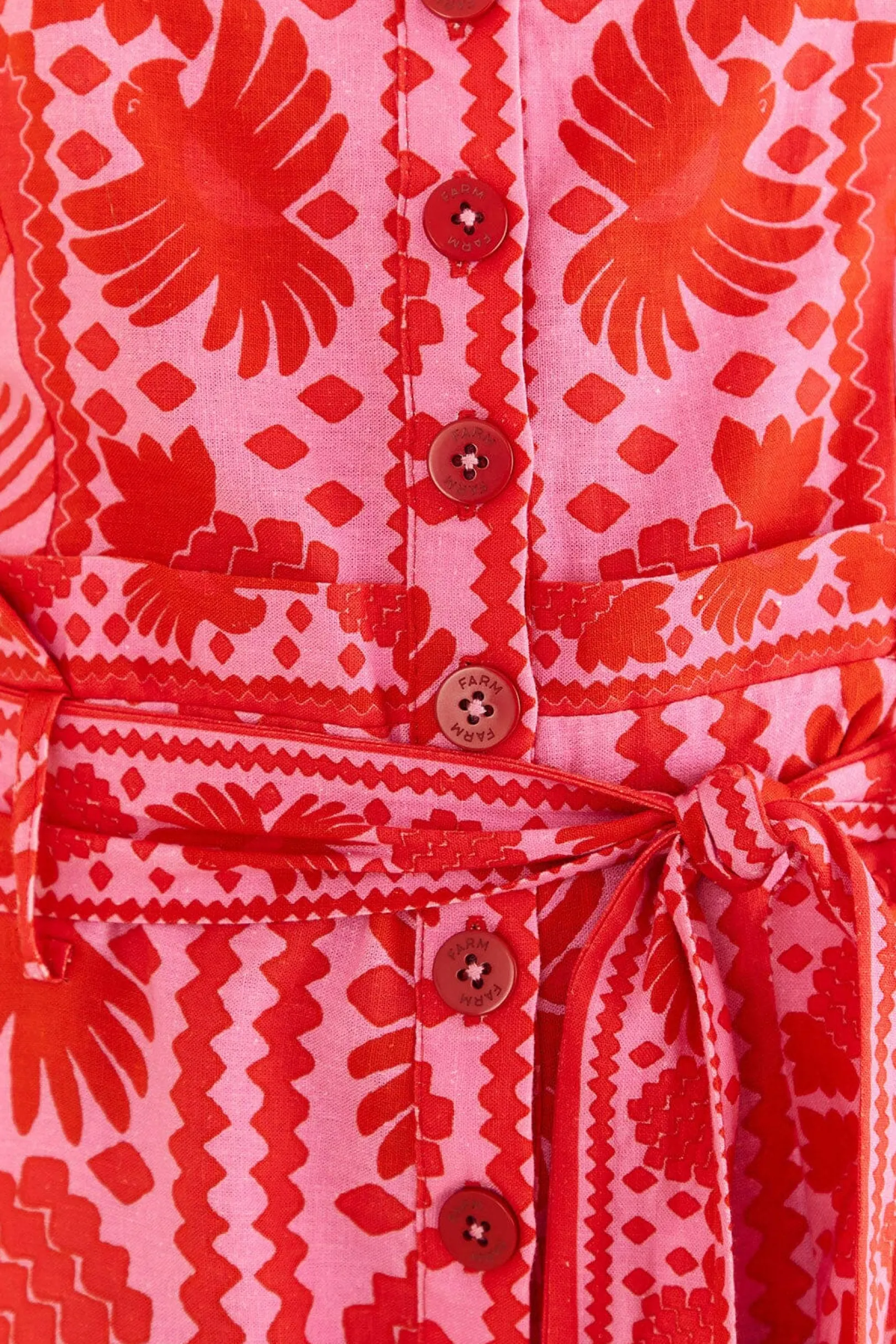 FARM Rio RED JUNGLE SCARF ROMPER Flash Sale