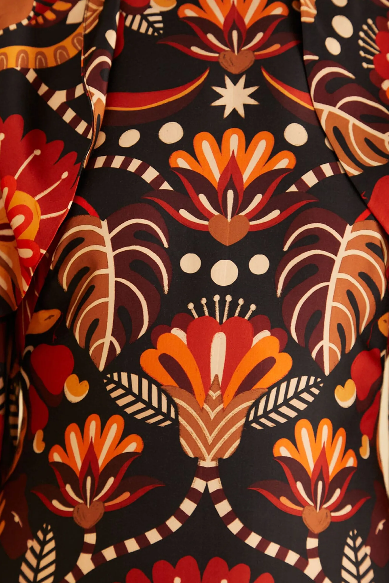 FARM Rio RED NATURE BEAUTY SCARF BACKLESS MIDI DRESS Clearance