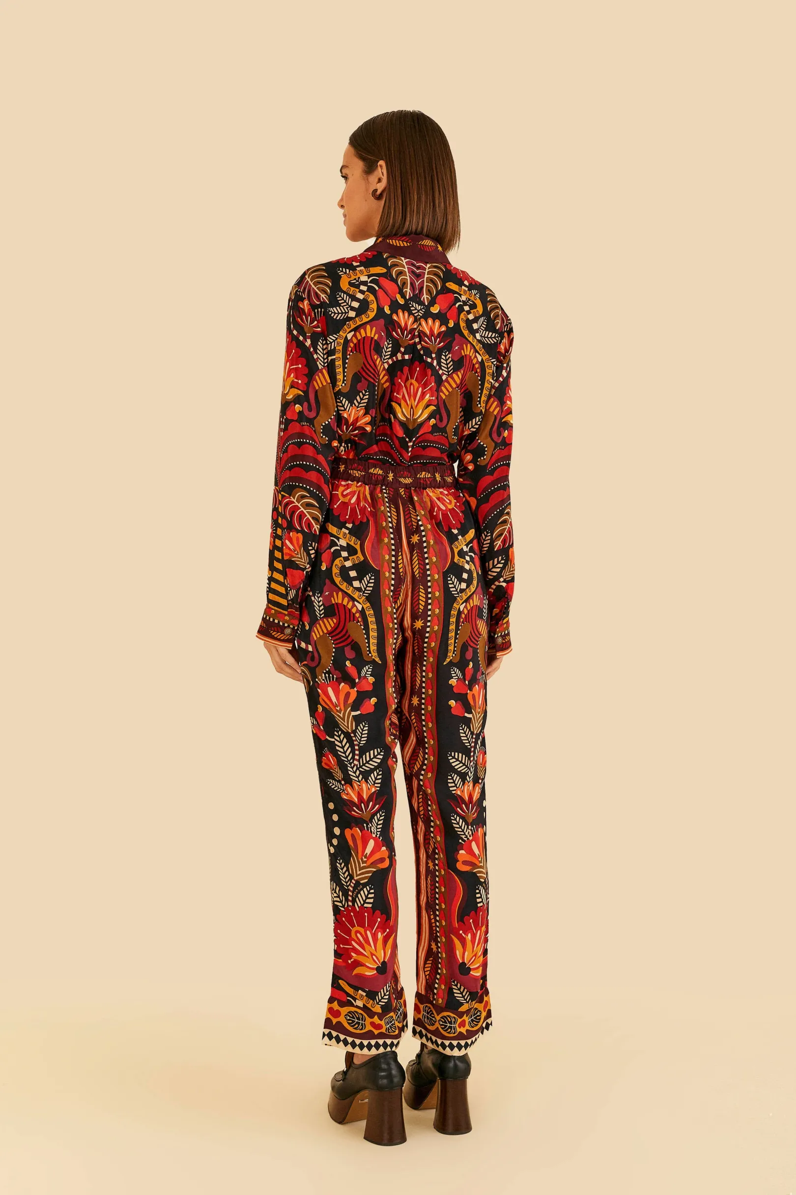 FARM Rio RED NATURE BEAUTY SCARF PANTS Fashion