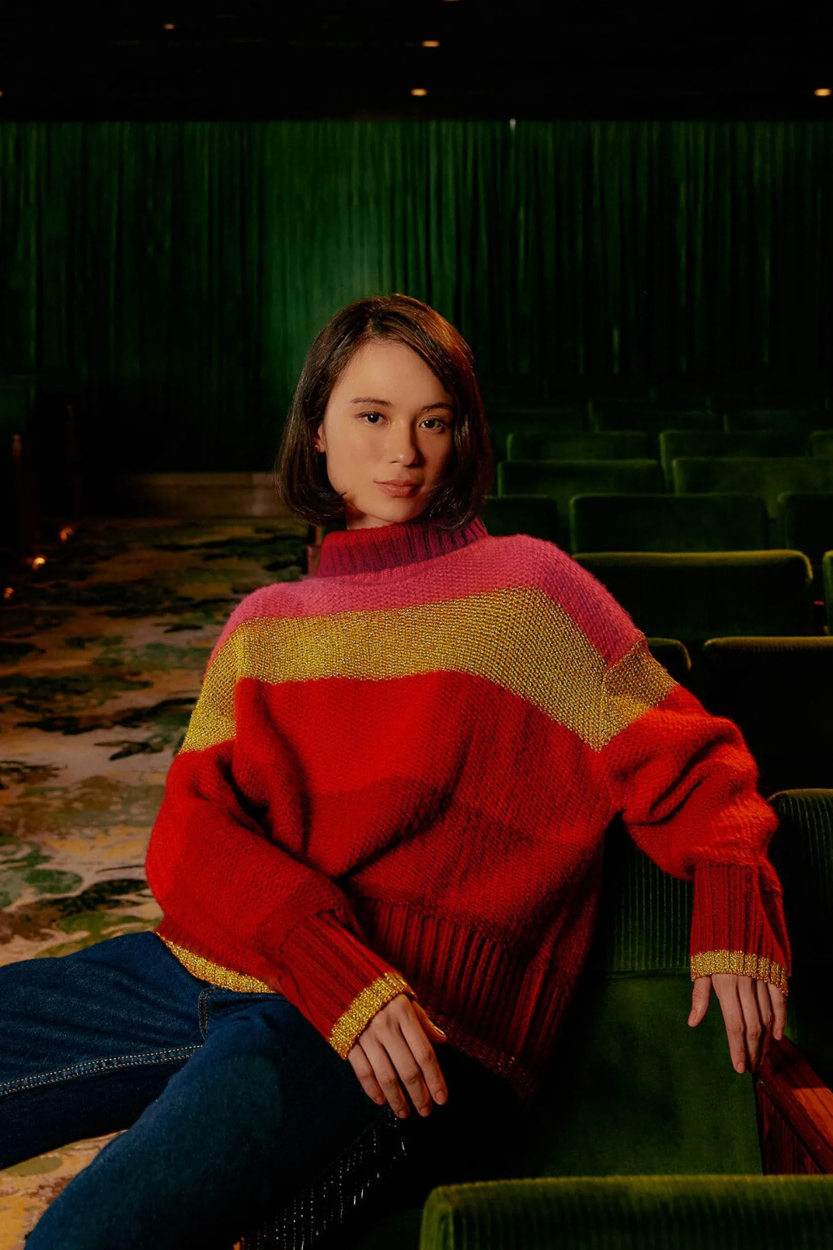 FARM Rio SHINY STRIPES KNIT SWEATER Clearance