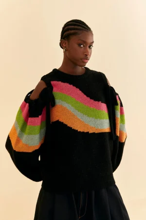 FARM Rio SHOULDER CUT OUTS KNIT SWEATER Fashion