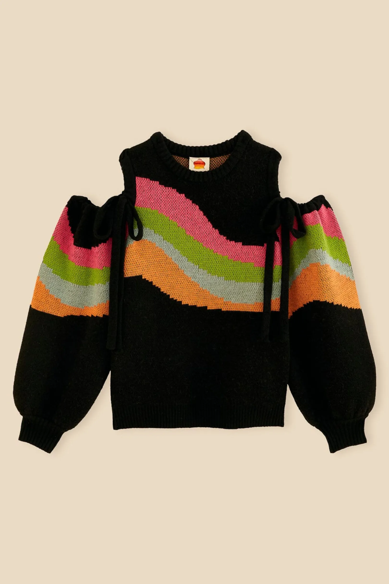FARM Rio SHOULDER CUT OUTS KNIT SWEATER Fashion