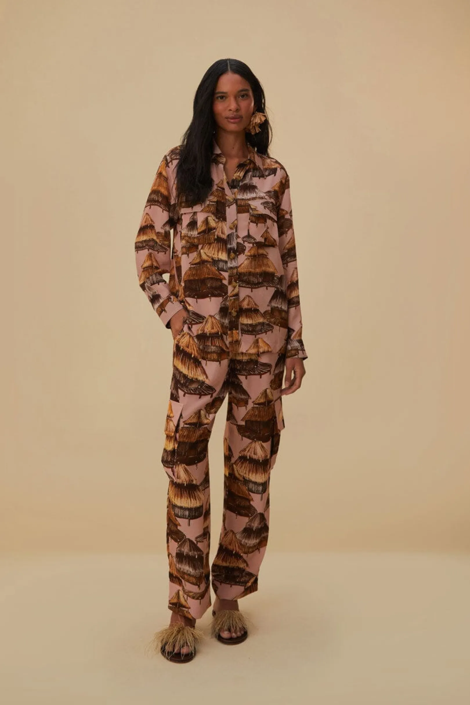 FARM Rio SHUHU BEIGE CARGO SHIRT Online