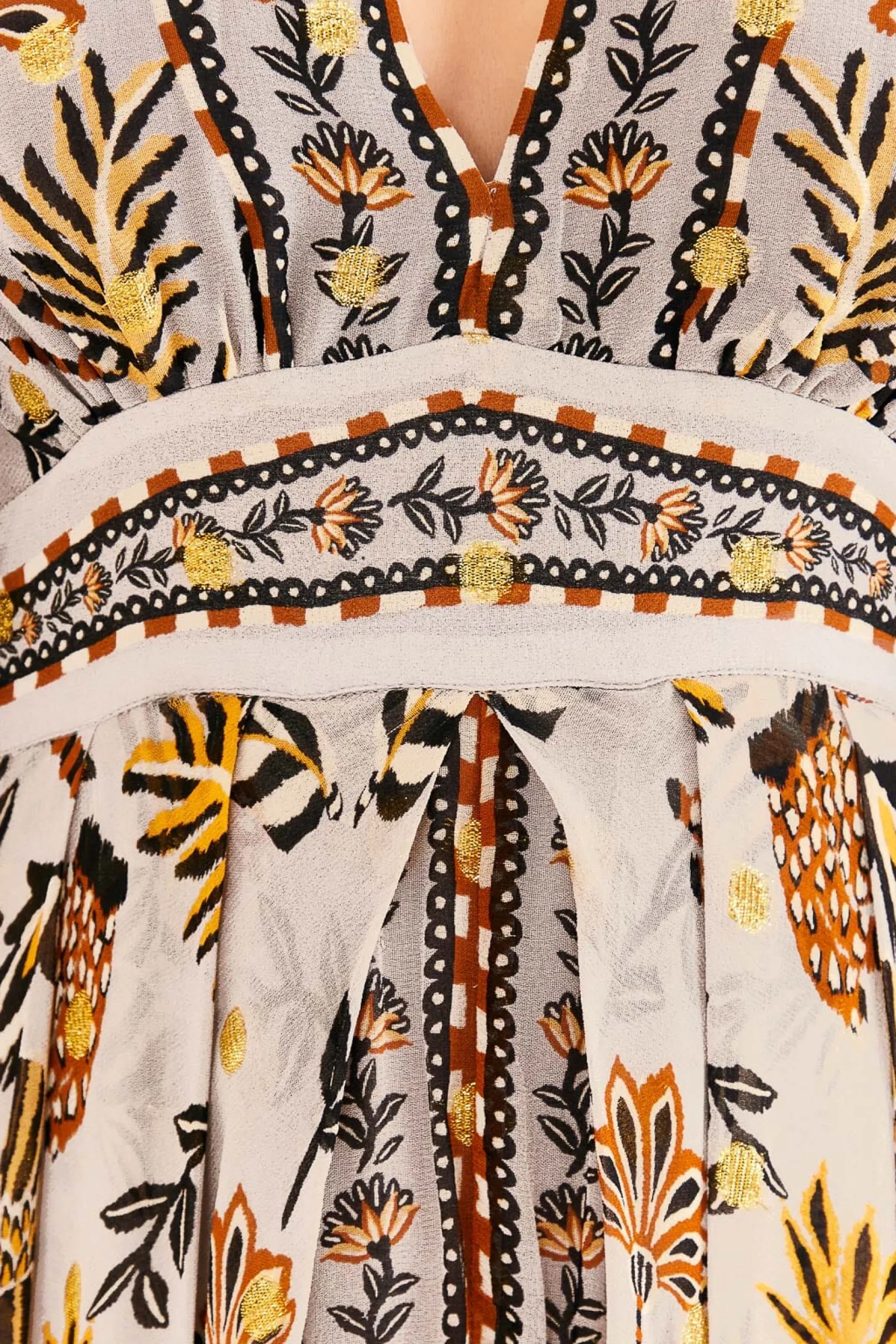 FARM Rio SILVER FLORAL TAPESTRY MAXI DRESS Online