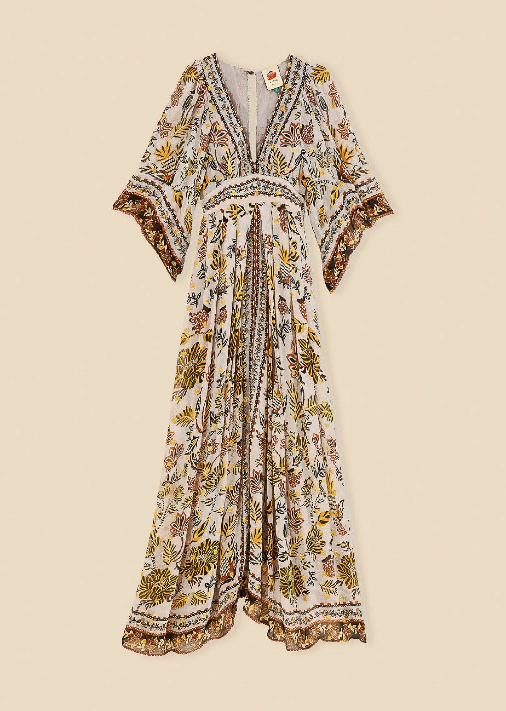 FARM Rio SILVER FLORAL TAPESTRY MAXI DRESS Online