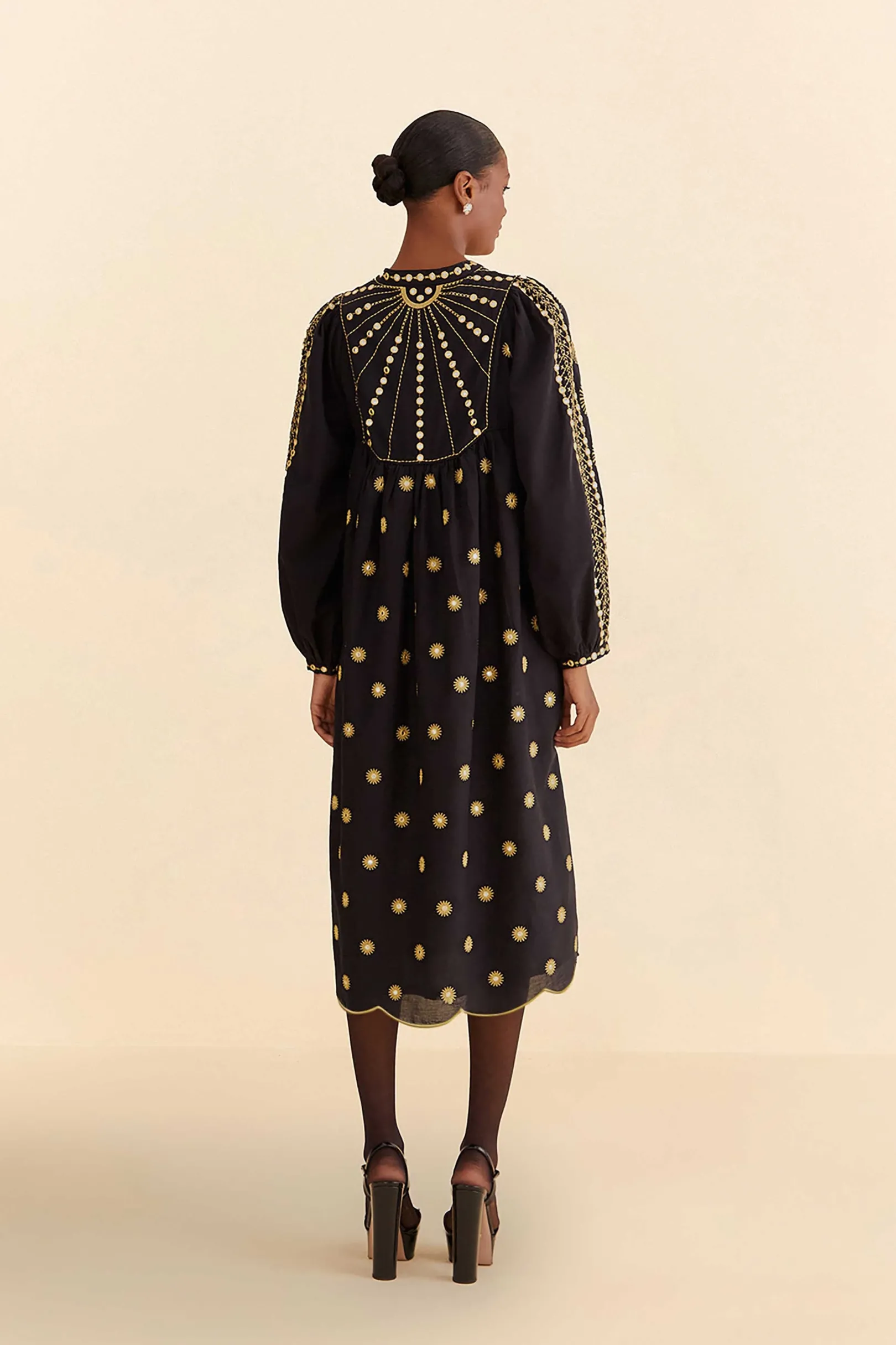 FARM Rio SUN EMBROIDERED MIDI DRESS Cheap