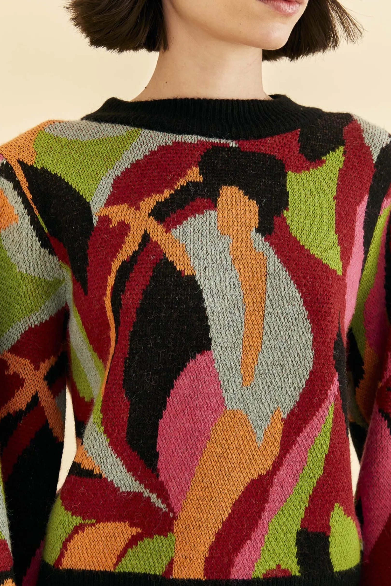 FARM Rio THE MULTICOLOR DANCE KNIT SWEATER Cheap