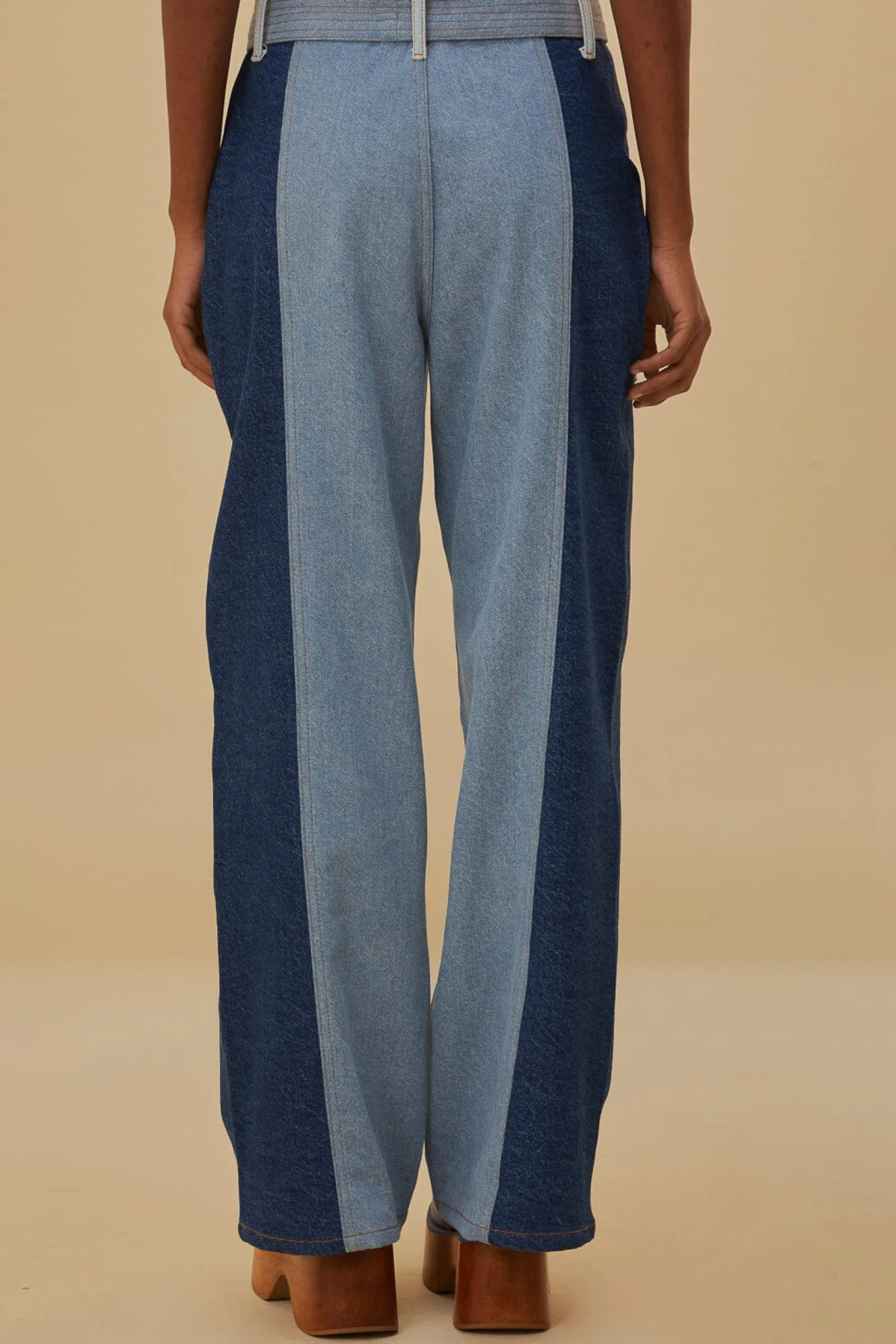 FARM Rio TIE WAIST PATCH DENIM PANTS Online