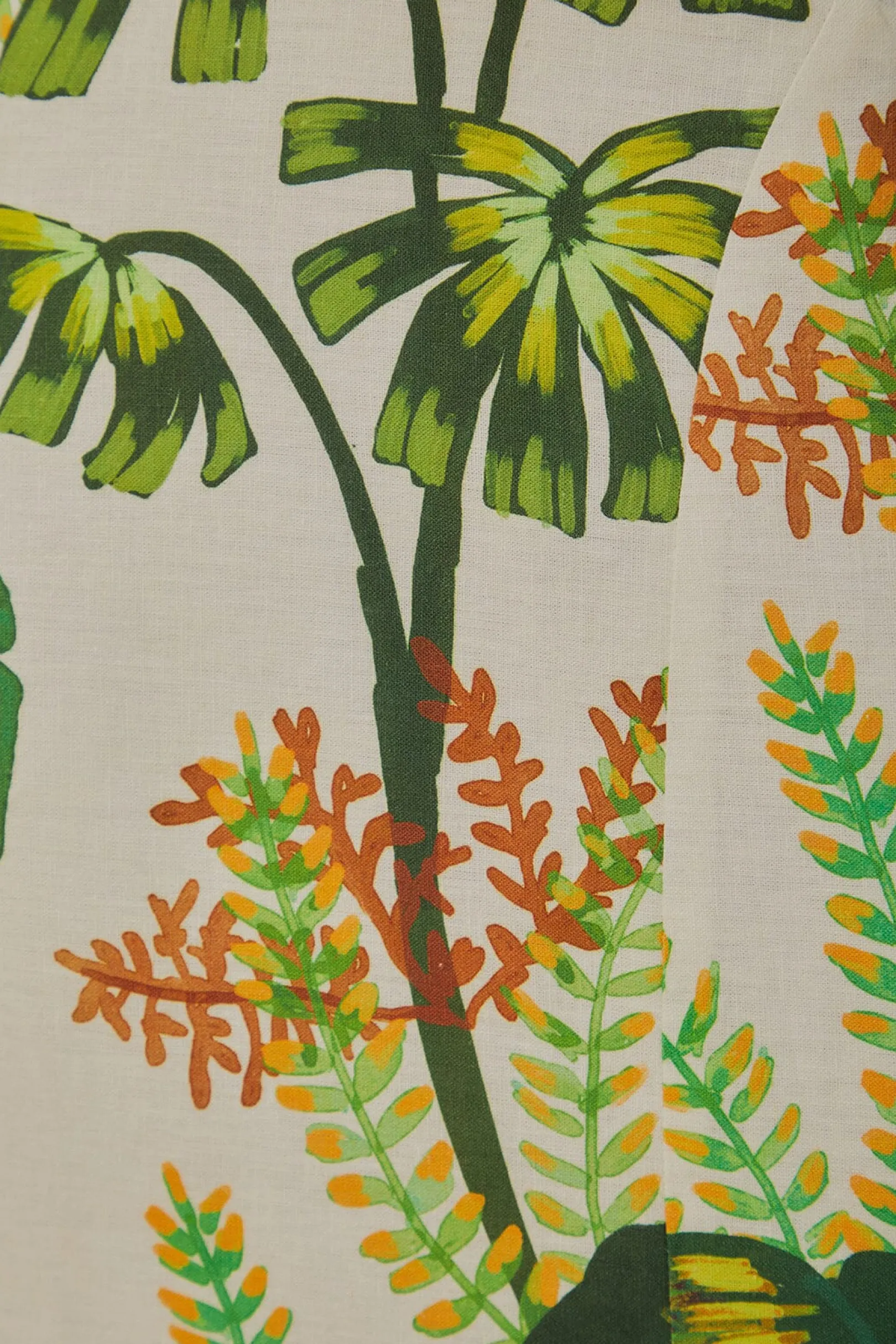 FARM Rio TROPICAL FOREST OFF-WHITE FRINGED MIDI DRESS Outlet