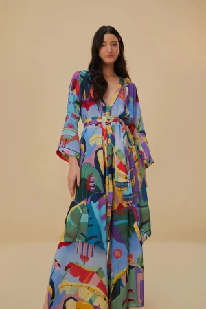 FARM Rio TROPICAL SCENARIO MULTICOLOR PANTS New