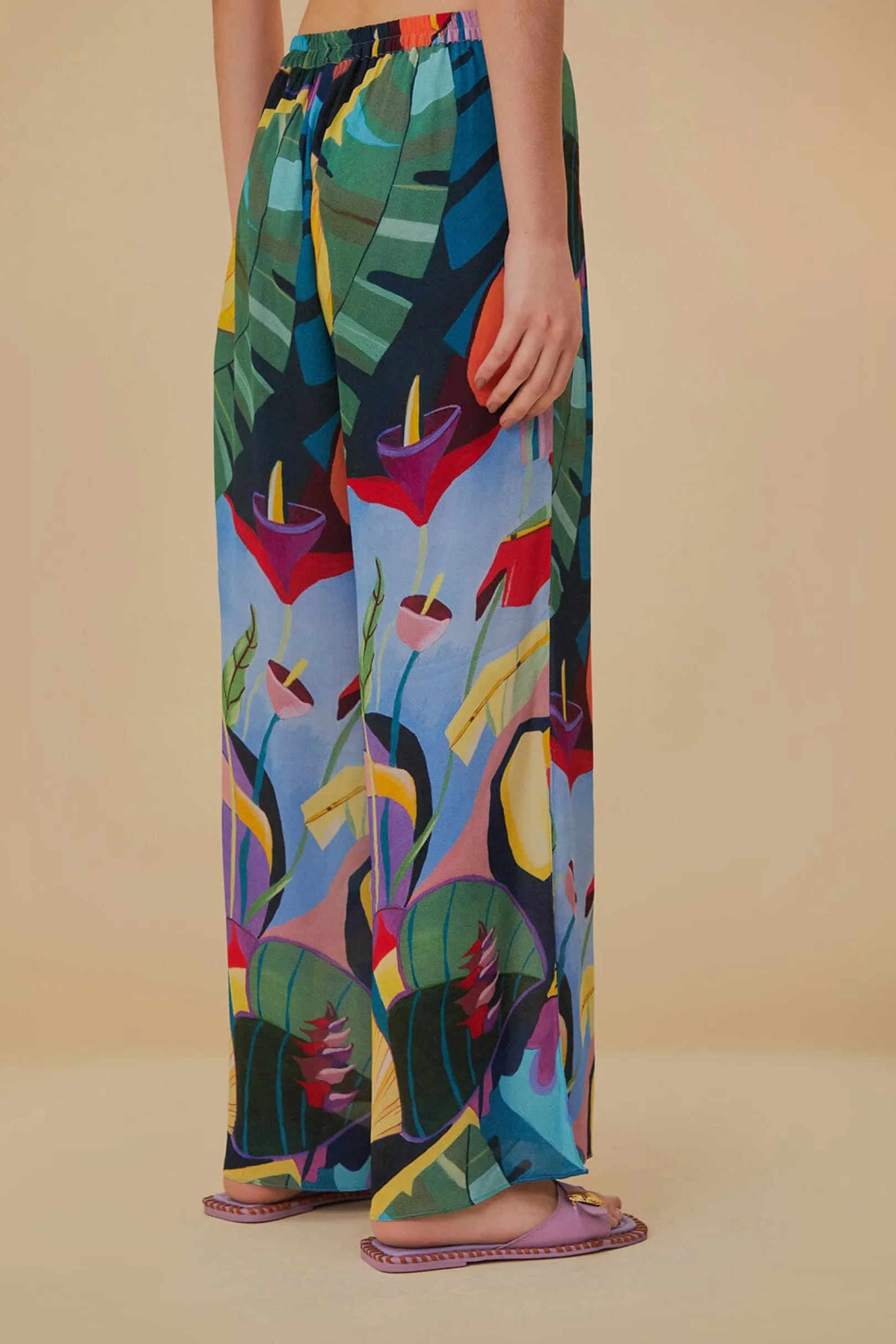 FARM Rio TROPICAL SCENARIO MULTICOLOR PANTS New