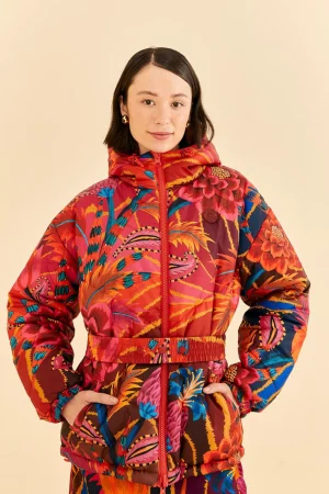 FARM Rio VINTAGE WAVE REVERSIBLE PUFFER JACKET Fashion