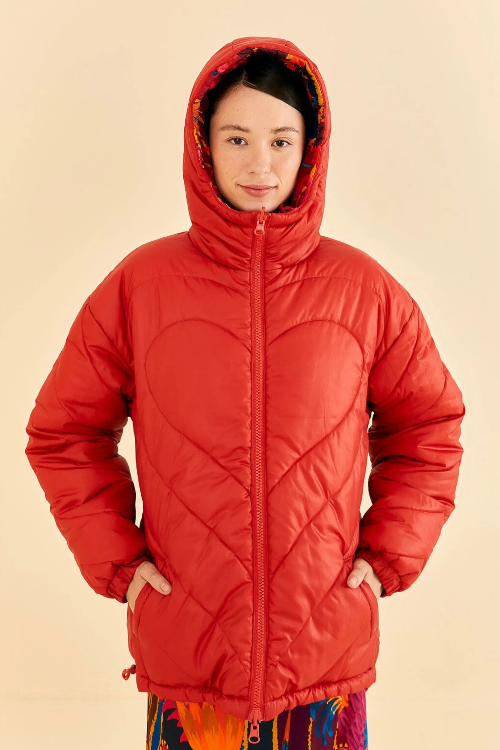 FARM Rio VINTAGE WAVE REVERSIBLE PUFFER JACKET Fashion