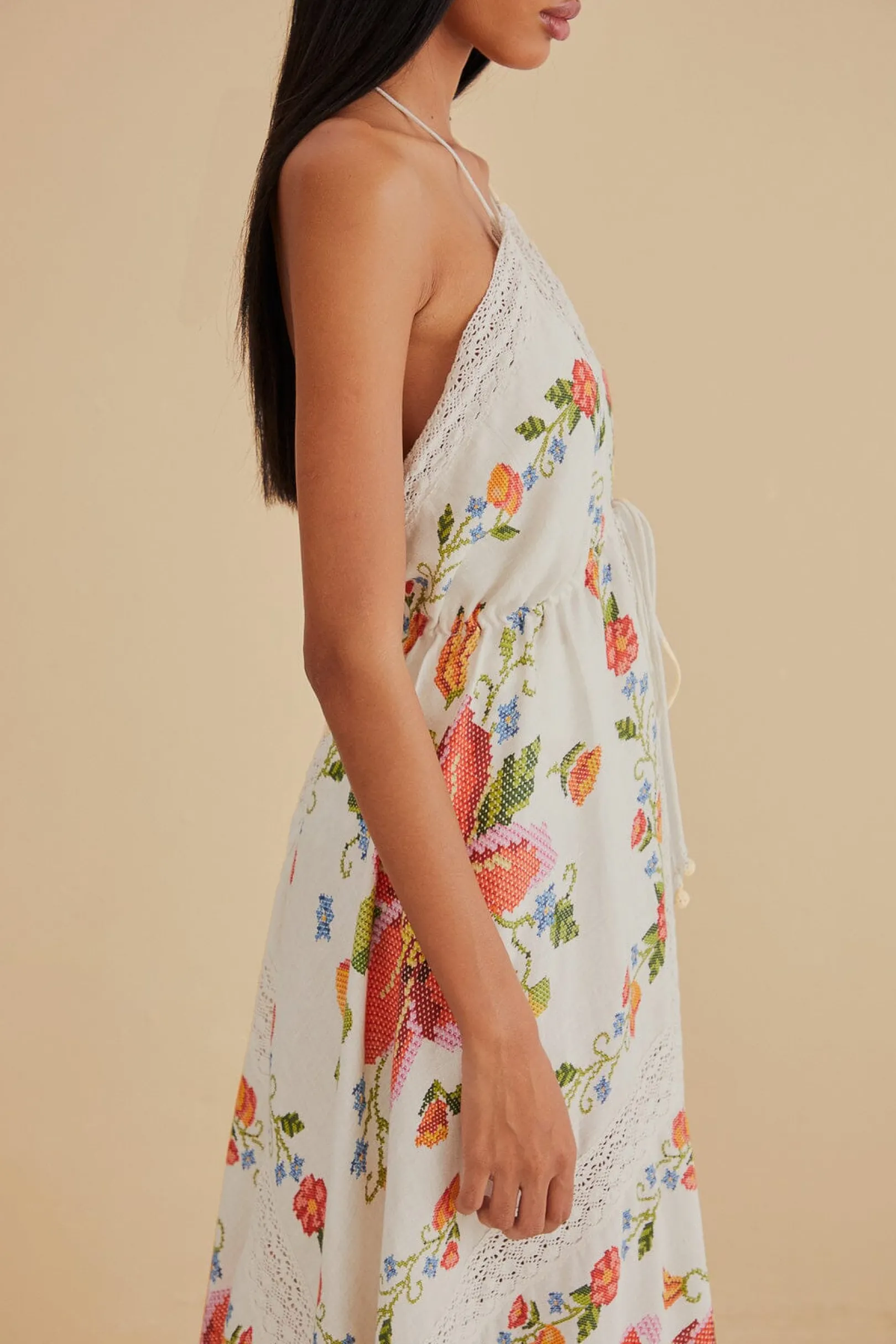 FARM Rio WHITE BANANA VITAMIN LACE COVER UP Shop