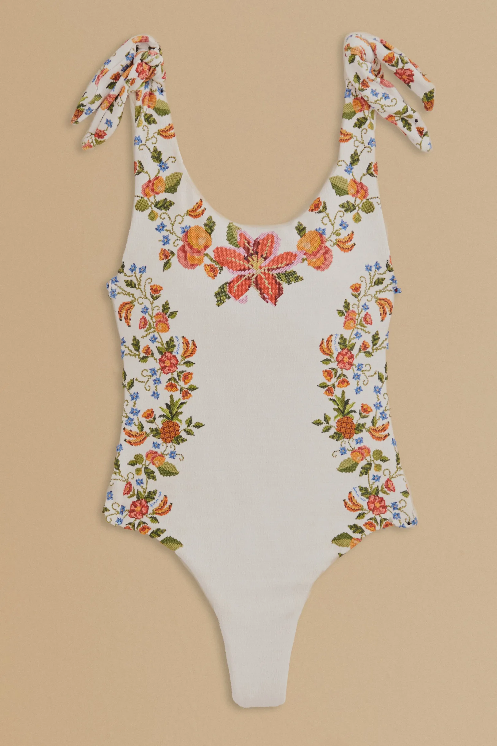 FARM Rio WHITE BANANA VITAMIN ONE PIECE SWIMSUIT Fashion