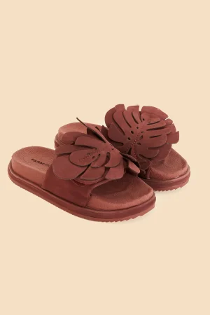 FARM Rio WINE MONSTERA ANATOMIC SLIDE SANDAL Fashion